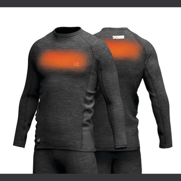 Men's Black Heated Baselayer Shirt, Bluetooth, LG, 7.4V, Mobile Warming, Mfr#: MWMT11010420